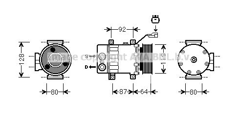 AVA QUALITY COOLING Kompressori, ilmastointilaite JEAK047